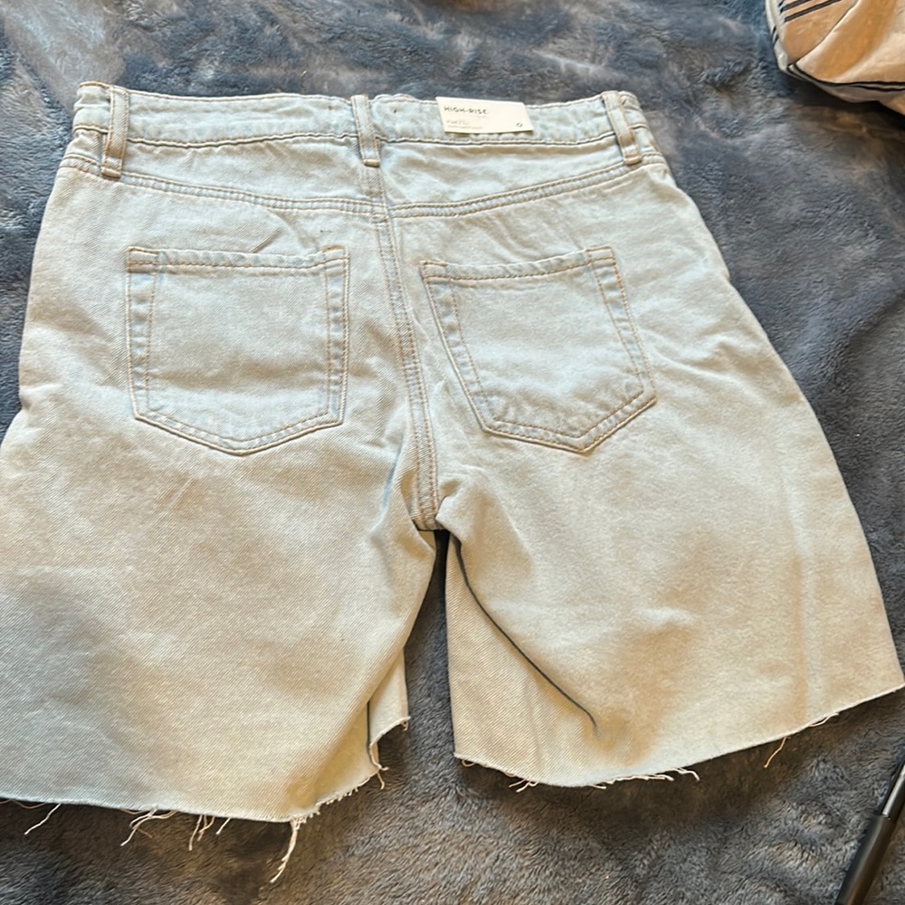 90’s fit jean shorts, size 0, Blue